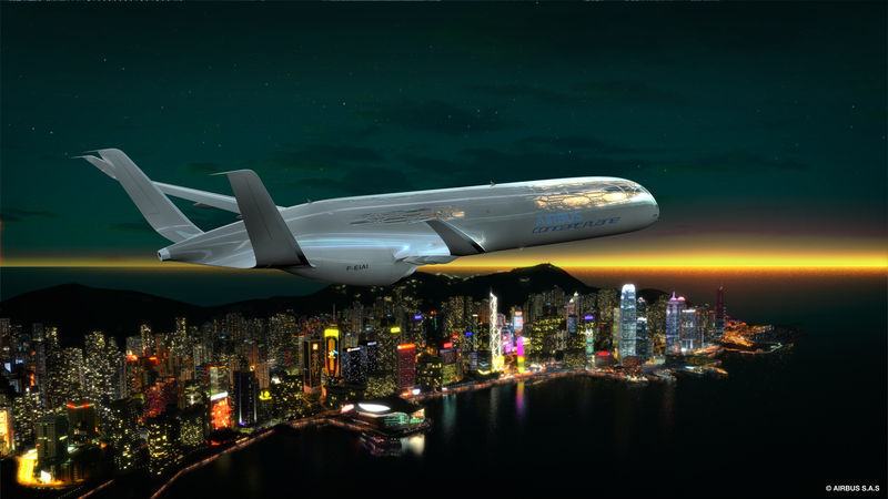 Avião do futuro tem cabine transparente